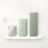 Bars of different heights beside a horizontal average line