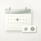Calendar cards showing a date moving forward or backward