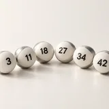 Six silver numbered balls representing a Korean Lotto 6/45 combination